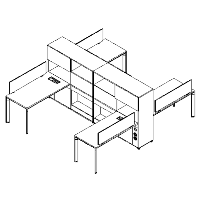 D 职员桌03  D-RIST-03